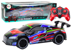 Mamido RC sportovní auto na dálkové ovládání 1:10 25 km/h se světly černé