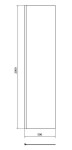 CERSANIT - SET B795 WALK-IN MILLE POHYBLIVÁ STĚNA ČERNÁ 120X50X200 VIR S601-182