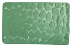 MSV PEBBLES bazalková / Koupelnová předložka / 50 x 80 cm / polyester, PU pěna / protiskluzová