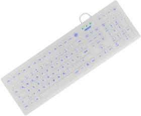 Keysonic KSK-8031INEL-Wh bílá / Průmyslová klávesnice / Silikon / 110 kláves / německé rozložení (60798)