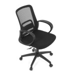 Kancelářská židle, houpací mechanismus, černá síťovina, KA-S3015 BK