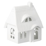 Räder Porcelánový svícen domeček Thatch Large, bílá barva, porcelán