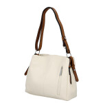 Trendy dámská koženková crossbody kabelka Julianna, béžová