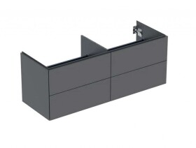 GEBERIT - ONE Umyvadlová skříňka, 133x50x47 cm, 4 zásuvky, matná lávová 505.266.00.3