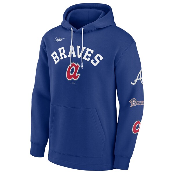 Nike Pánská mikina Atlanta Braves MLB Rewind Lefty Hoodie Velikost: M