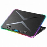 EVOLVEO Ania 9 RGB černá / chladící podstavec pod notebooky 10" - 17" / 17070 mm ventilátory (ANIA9)