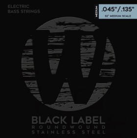 Warwick Black Label Stainless Steel 5 Medium .045-.135 Medium Scale