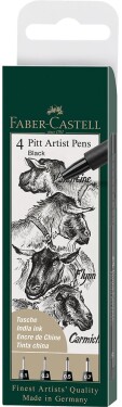 Faber-Castell Faber-Castell, 167115, Pitt Artist Pen, umělecký popisovač, 4 ks