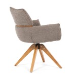 Jídelní židle, hnědá, látka, DCH-D1348 LAN2