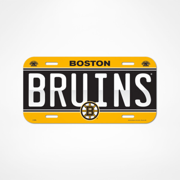 Wincraft Cedule Boston Bruins NHL License Plate Banner
