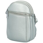 Trendy dámská koženková crossbody kabelka Kirké, stříbrná
