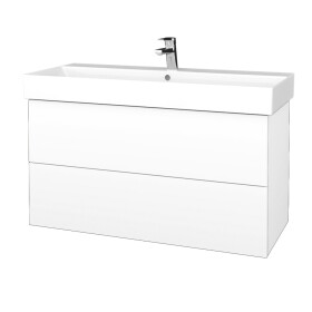 Dřevojas - Koupelnová skříňka VARIANTE SZZ2 100 umyvadlo Glance - N01 Bílá lesk / M01 Bílá mat 263195