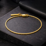 Pánský náramek Tobias Gold - ocelový řetízek, chirurgická ocel, Zlatá 18 cm + 2 cm (prodloužení)