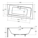 HOPA - Asymetrická vana ASTI - Nožičky k vaně - Bez nožiček, Rozměr vany - 160 × 100 cm, Způsob provedení - Pravé VANAST16P