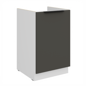 Spodní skříňka pod dřez Aria 50 ZL 1F BB Barva korpusu: Bílá, Barva dvířek: GR - Graphite AFM