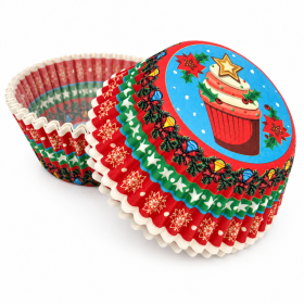 Košíčky na muffiny Alvarak Vánoční cupcake (50 ks)