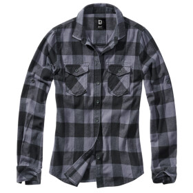 Brandit Košile Ladies Amy Flanell Shirt černá | šedá 6XL