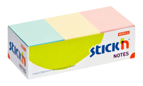 Samolepicí bloček Stick'n mix pastelových barev, 38 x 51 mm, 3 ks