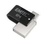 EMTEC T262B Mobile Go 64GB / Flash Disk / USB-A 2.0 USB 2.0 Micro-B / R: 15MBs / W: 5MBs (ECMMD64GT262B)
