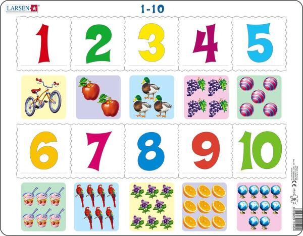 Puzzle MAXI Počítání pro nejmenší čísly/10 dílků