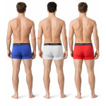 Le Coq Sportif pánské boxerky 3PAK červené šedé tmavě modré XL