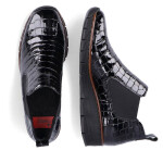 Kožené boty z hadí kůže Rieker W R474 černé 39