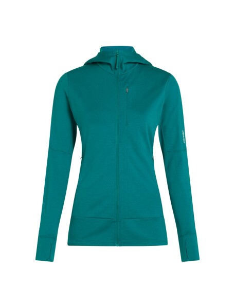 ICEBREAKER Wmns Mer 260 Quantum IV LS Zip Ho, Tidal Teal velikost: XS