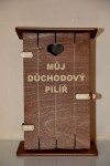 Mdeco Pokladnička kadibudka dřevěná - Důchodový pilíř