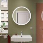 HANSGROHE - Xarita Lite S Zrcadlo s LED osvětlením, průměr 70 cm, matná bílá 54966700