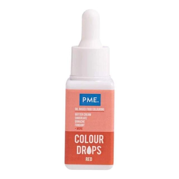 PME Colour Drops Olejová barva 20 ml červená