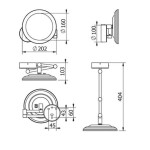 KLUDI - Vela R Kosmetické nástěnné zrcátko s LED osvětlením, kartáčovaný bronz 58995N1W