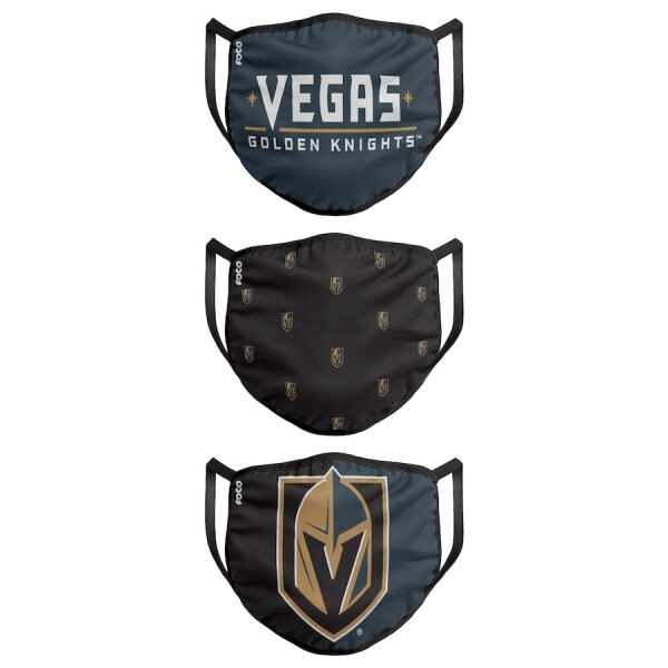 Roušky Vegas Golden Knights NHL FOCO - set 3 kusy EU Velikost: dospělá velikost