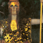 Nástěnný poznámkový kalendář Presco Group 2024 - Gustav Klimt, 30 × 30 cm - BEZ ČEŠTINY