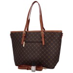 Trendová dámská koženková kabelka přes rameno Laila, hnědá