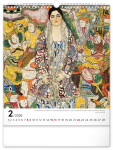 Nástěnný kalendář 2026 NOTIQUE - Gustav Klimt, 30 x 34 cm