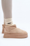 Dámské Sněhule Na Hrubé Podrážce Beige Caliksa 38