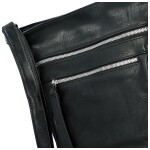 Trendy dámská koženková crossbody kabelka Zeta, černá