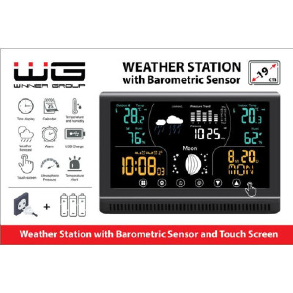 WG - Meteostanice WG3 s venkovním čidlem, černá EDF_819023
