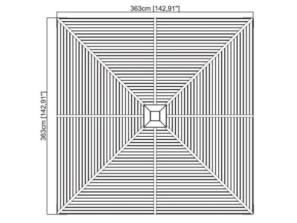 Zahradní altán – South Beach 1212 (šedá)