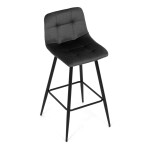 Barová židle, šedá, látka,AUB-X7015 GREY2