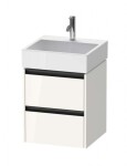 DURAVIT - Ketho.2 Umyvadlová skříňka 55x48x46 cm, 2 zásuvky, lesklá bílá K25274022220000