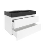 Koupelnová skříňka s umyvadlem SAT B-Way 99x50x45 cm bílá lesk BWAY2100WU2BB BWAY2100WU2BB
