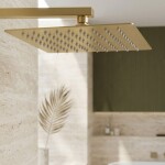 REA - Čtvercová hlavová sprcha JS-P015BG 25cm Brush Gold REA-P0611
