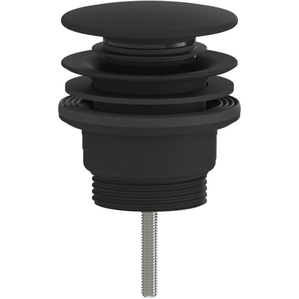 CERANO Umyvadlová výpusť - 5/4“ click-clack - univerzální - plast - černá matná