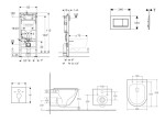 GEBERIT - Duofix Set předstěnové instalace, klozetu Oudee a sedátka softclose, tlačítko Sigma20, černá lesk/černá mat SANI11CA5176