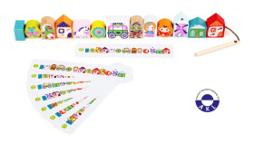 Navlékací pohádka Navlékací set 13 dřevěných dílů předloh