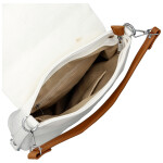 Trendy dámská koženková crossbody kabelka Naiara, bílá