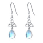 LUNICA Visací stříbrné náušnice MĚSÍČNÍ KÁMEN 0659