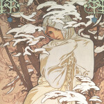 Nástěnný kalendář poznámkový 2027 Notique Alfons Mucha, 20 x 20 cm