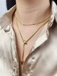 ELENYS Arrow – pozlacený náhrdelník 18K žluté zlato Délka náhrdelníku: 40+5 cm / max. 45 cm